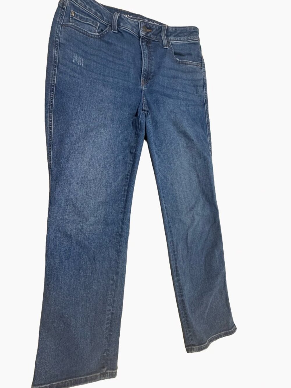 Chico's DefineMe Denim Straight Leg Ankle Jeans Sz 8R / 1R Medium Wash